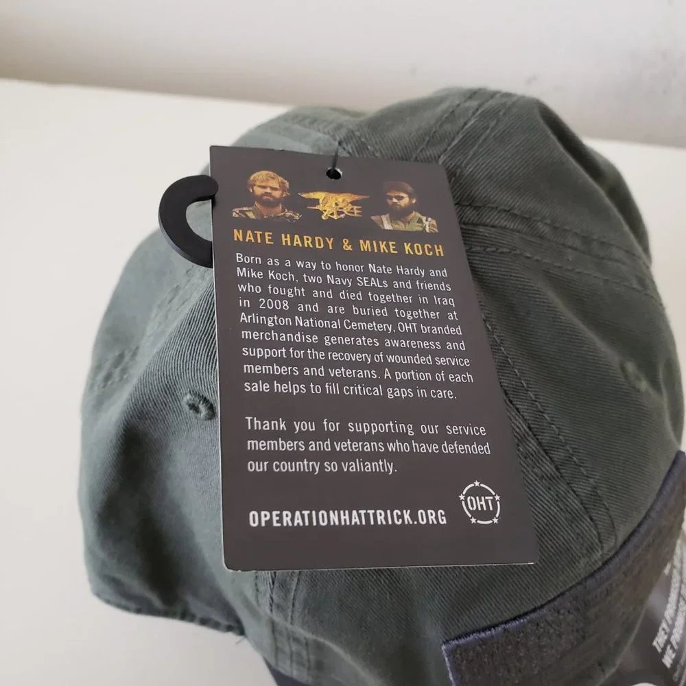 Operation Hat Trick OHT ‘47 Fitted Size XL Hat Cap USA Flag Military Green NWT - Picture 8 of 11
